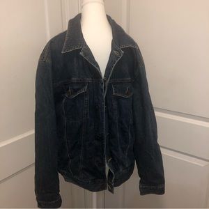 Ll Bean mens denim lined coat size large